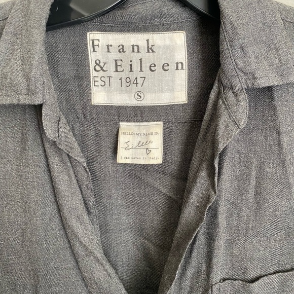 Frank & Eileen Gray Relaxed Button Down Shirt with Notched Collar - Picture 2 of 4
